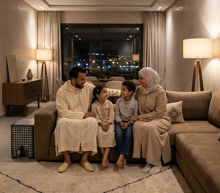 Famille dans un appartement Moubina Living